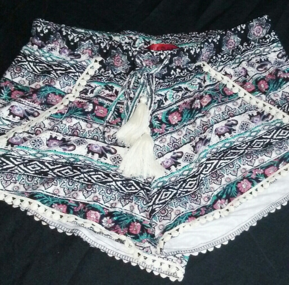 Multi-Colored Cotton Shorts